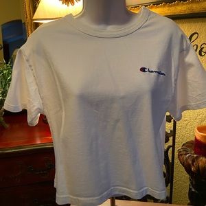 Champion Embroidered Crop Top T-shirt